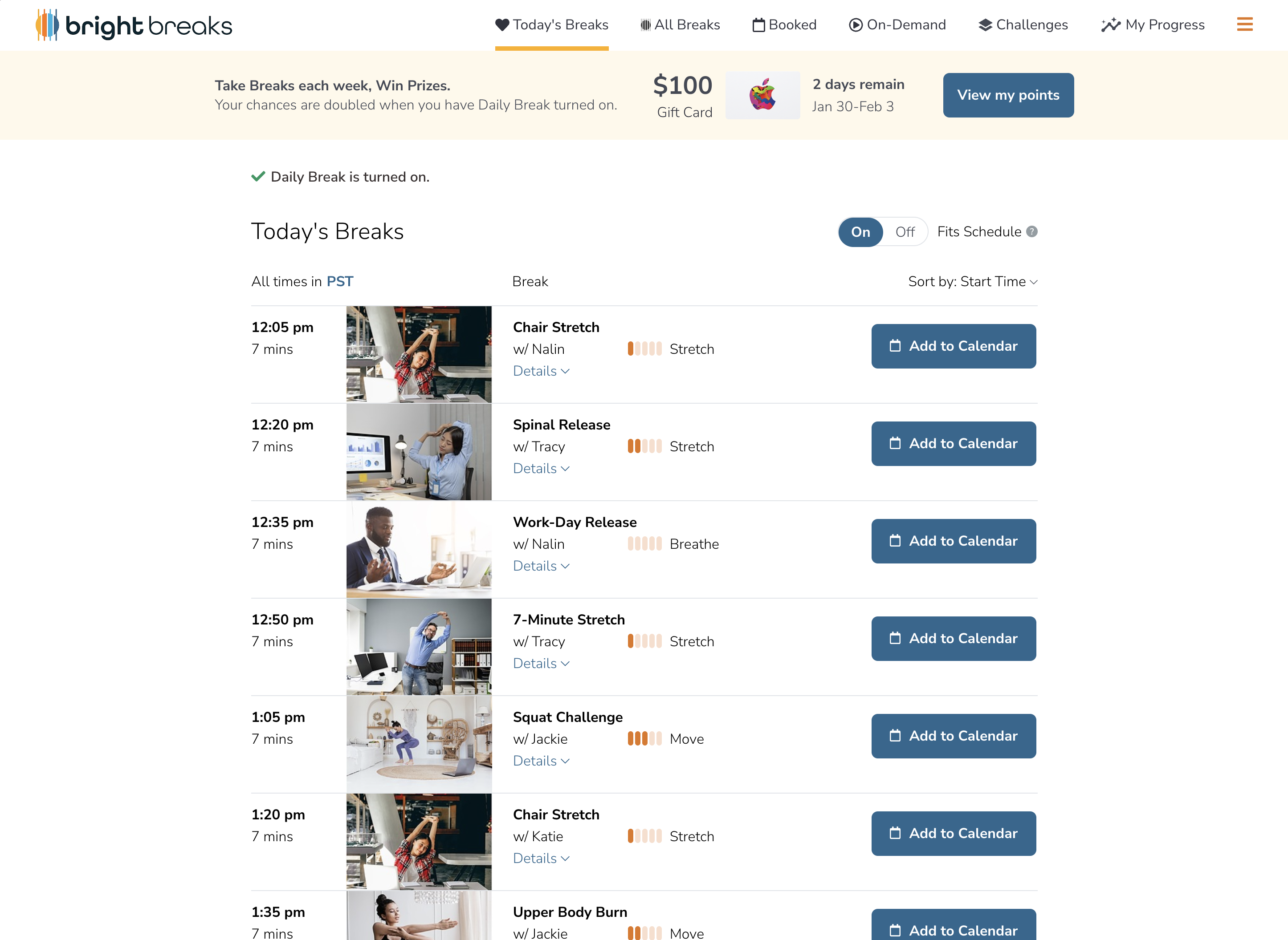 screenshot of Bright Breaks